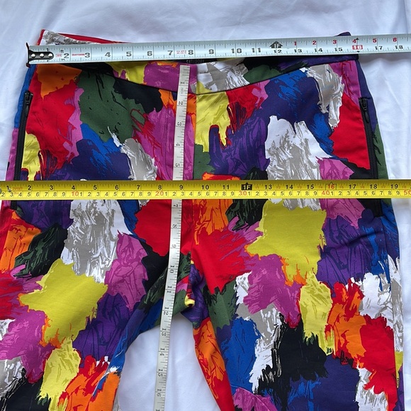Kate Spade Saturday Abstract Colour Splatter Tapered Leg Pants Size 10 - Picture 6 of 16
